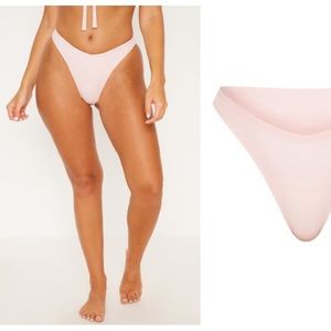 Brand new- baby pink high v front bikini bottom
